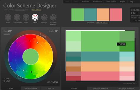 色系搭配表|Color Scheme Designer,在线配色器